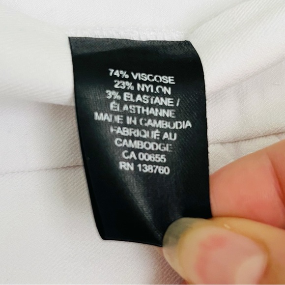 Camber & Grace White Fitted Stretchy Ankle Cut Pants Office Business Size Small - Picture 9 of 13